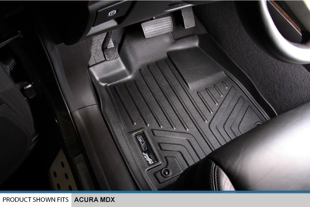 SMARTLINER Custom Fit Floor Mats 2 Row Liner Set for 2007-2013 Acura MDX