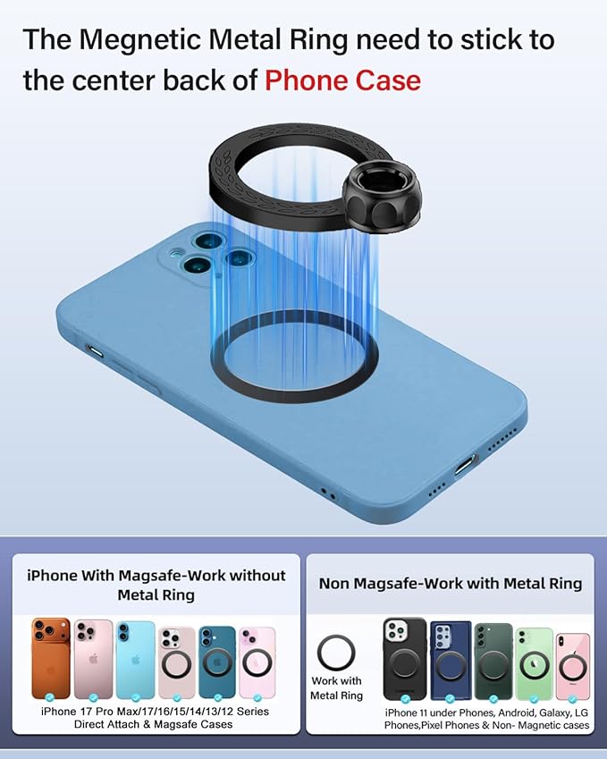 PZK Car Phone Mount for BMW X5 X6 2024 2025 2026 & BMW X7 2023-2026 Accessories Custom 14.9-inch Screen 360° Rotation Compatible with MagSafe Car Phone Holder with Storage Box Not Affect Air Vent