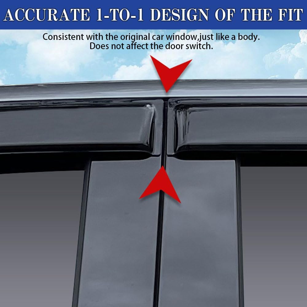 Rain Guards for Mazda CX-5 2017-2023, Tape-on Side Window Deflectors for Mazda CX-5, Window Visors for Mazda Cars, for Mazda Car Accessories 4 Rain Guards ＆ 2 Car Coasters