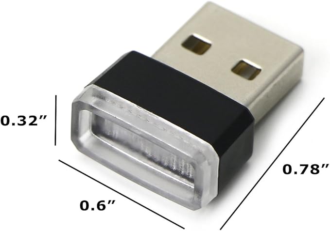 iJDMTOY Aqua Ice Blue USB Plug-in Miniature/Nano LED Car Interior Ambient Accent Lighting Kit