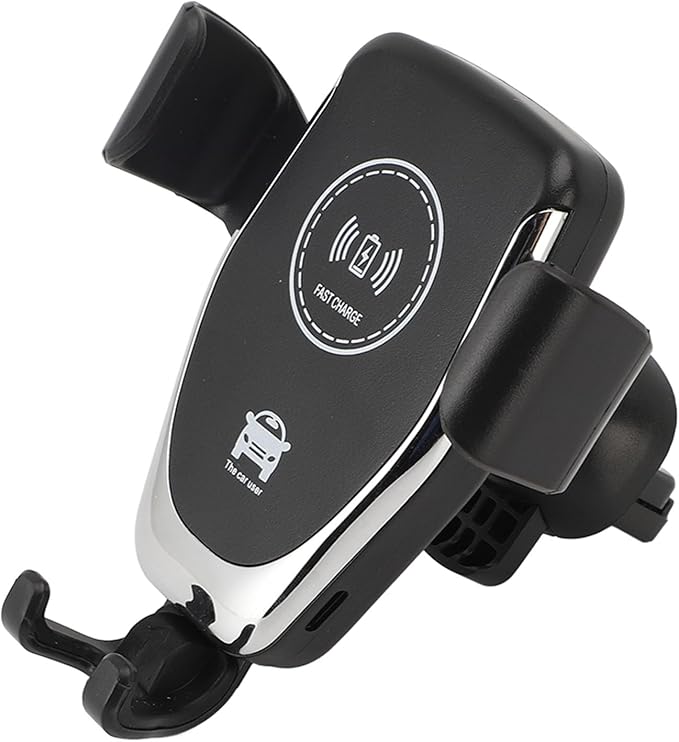 SUNGOOYUE 15W Car Wireless Charger Stand 360 Degree Rotatable Phone Holder for Car Vent D01 Black