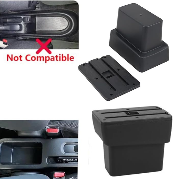 AULPHIKE Compatible with Nissan Note Armrest E-Power Center Console Organizer Armrests Double Layer Storage Space with USB Ports