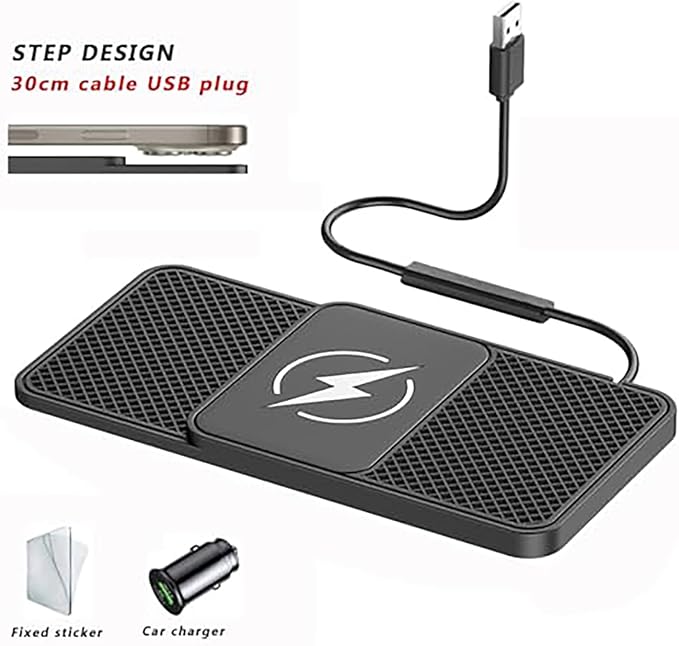 Wireless Car Charger Pad for BMW X7 (2019–2022),20W Fast Wireless Phone Charger Cell Phone Cordless Charging mat,Non-Slip Phone Charging,30cm Cable USB