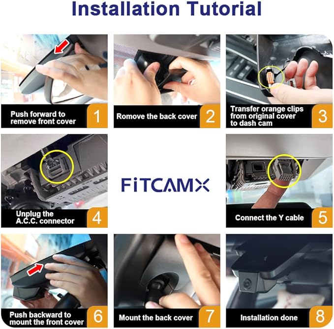 Fitcamx 4K Dash Cam Suitable for Toyota Tundra 2022-2026 Hybrid & Sequoia 2023-2026 (Gen3), OEM Factory Look, 2160P UHD Video, Built-in WiFi & APP, Loop Recording, G-Sensor, Plug & Play, 64GB Card