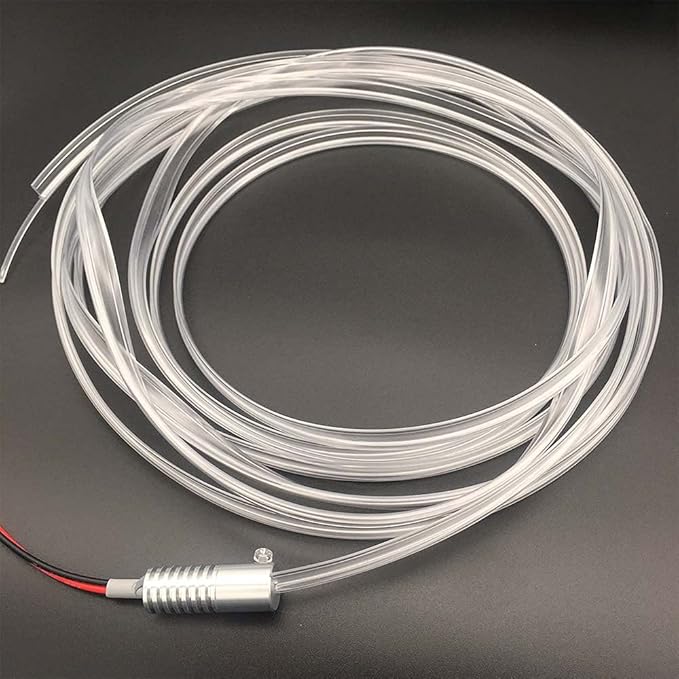 2mm 5meters Car Home LED Ambient Plastic Optic Fiber Light Source Kit Tool Free (12V,Green)