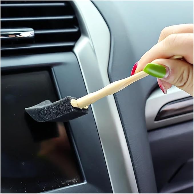 Car Air Conditioner Vent Cleaner Brush – Compact Detailing Tool for Cars, Homes, and Offices – Sponge Head, Sturdy Handle(50pcs)