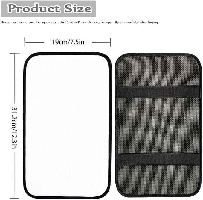 Highland Cow Car Center Console Armrest Cover Pad Universal Decorative Armrest Cover Pad Cute Cow Automotive Accessories Decoration for Truck Sedan SUV