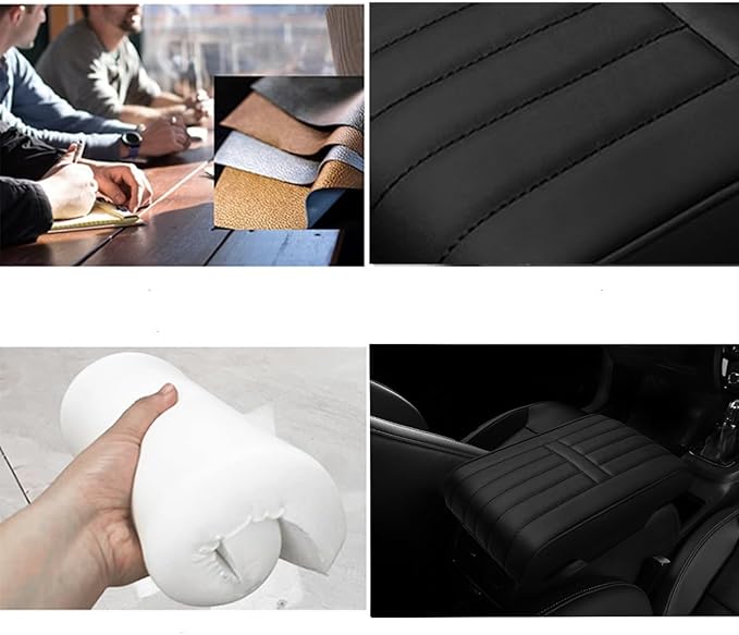 Car Armrest Pad for Porsche Macan 2014 2015 2016 2017 2018 2019 2020 2021 2022 2023 2024 Memory Cotton Armrest Box Pad Center Console Scratch Pad Box Cushion Protector,Beige