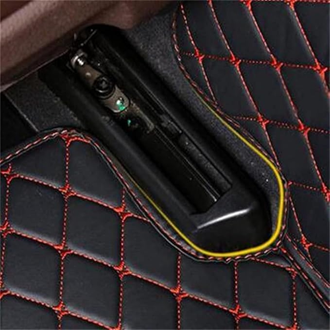 Custom Car Mats All Weather Fit Automotive Floor Mats PU Leather Protector Mat for Most Sedan, SUV, Truck Floor Mats(red)