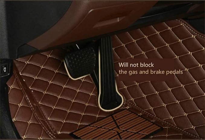 Custom Car Floor Mats for 96% Sedan SUV Sports Car Protection Full Coverage Pads Anti-Slip Leather Floor Lining All Weather Car Floor Mats (Pink)