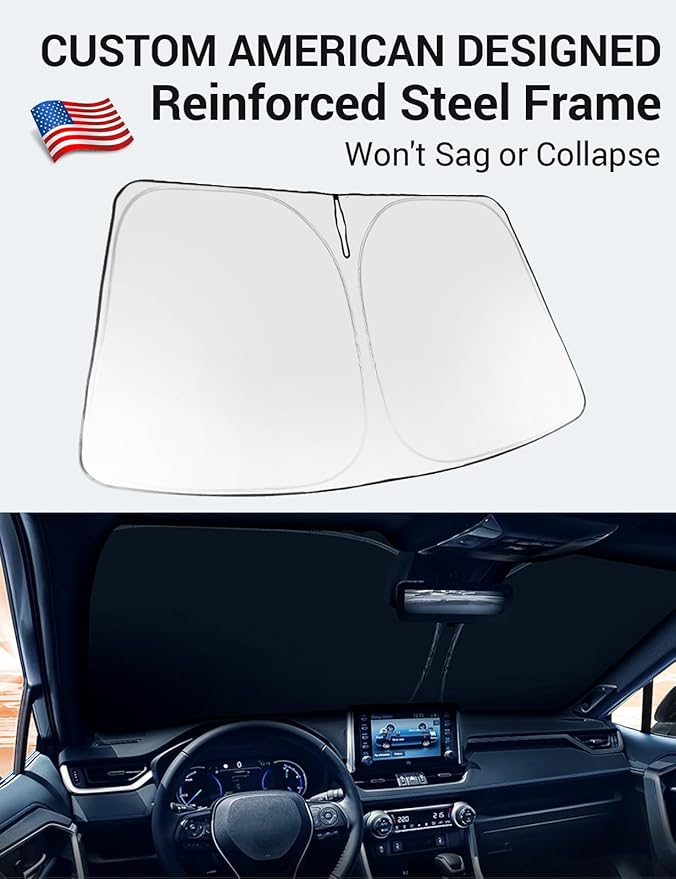 Proadsy Windshield Sun Shade for BMW i4 2022-2026 Foldable Front Sunshade Protector Sun Visor Blocks UV Rays Keep Car Cooler Accessories