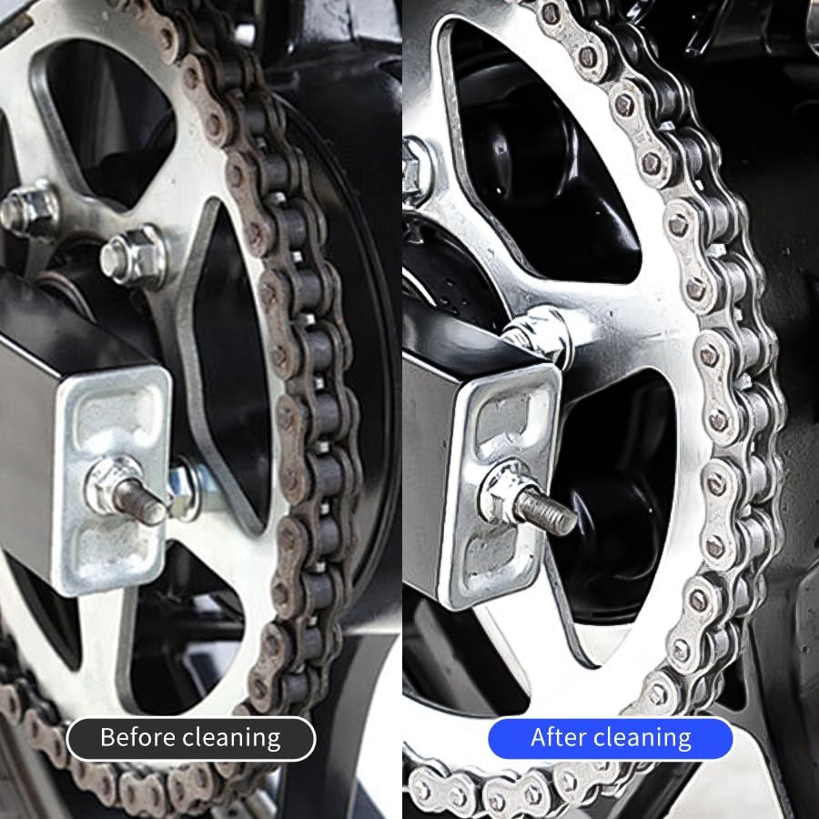 MotorcycleBicycle Chain Cleaner and Gear Cleaning Tool - Bike Maintenance Cleaning Brush for Chain and Gear Kit，Motorcycle Washer Cleaner Brush Tools