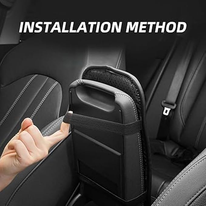Car Armrest Pad for Genesis GV80 GV70 SUV GV60, Waterproof Center Console Cushion Pad Cover Armrest Storage Box Mat Protection Interior Accessories,A-Red