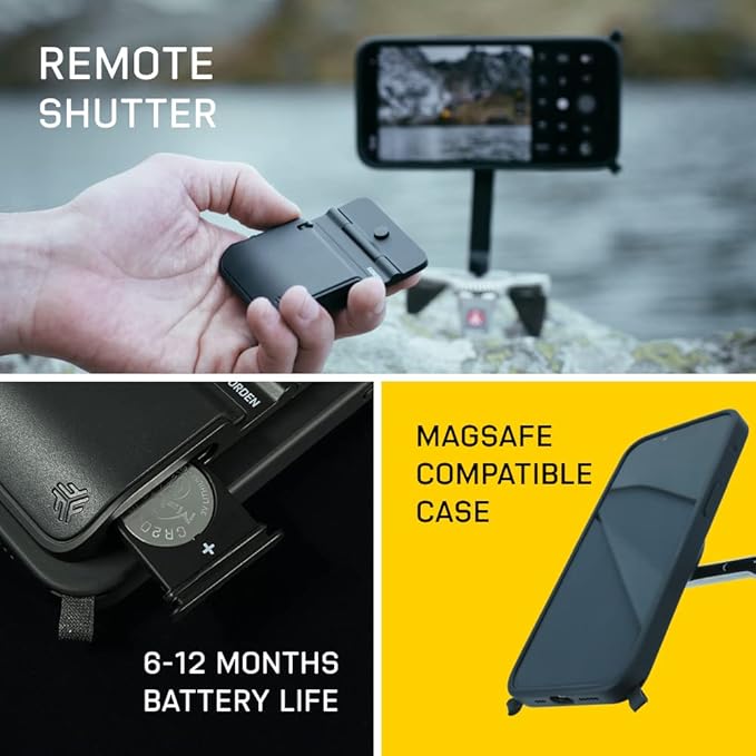 FJORDEN Pro Bundle for iPhone 14 Pro Max - Includes Fjorden Camera Grip, MagSafe iPhone Case, Wrist Strap & Carry Case - Shoot Like A Pro with Your iPhone