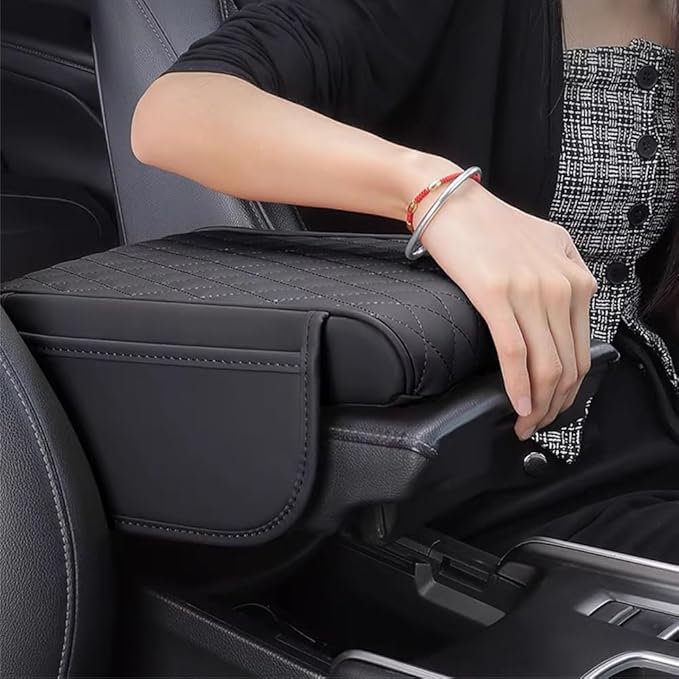 Car Armrest Pad for Lexus GX J150 J120 GX 460 400 GX OR Leather Armrest Box Mat Center Console Cushion Pad Universal Armrest Seat Box Cover Protector,Red, normal