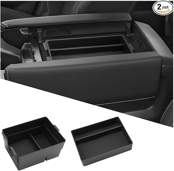 Ruiya 2024-2025 2026 TX350 Center Console Organizer for Lexus TX350 Accessories ABS Double Layer Armrest Console Organizer Compatible with 2024 2025 2026 Lexus TX 350 All Trims(2Packs)