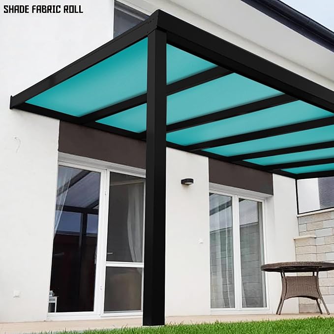 TANG Sun Shade Fabric Roll 8'x29' Shade Cloth for Garden Turquoise Green HDPE Mesh Shading Pergola Cover Replacement Canopy, 95% Blockage Sunshades for Outdoor Patio Backyard Plant