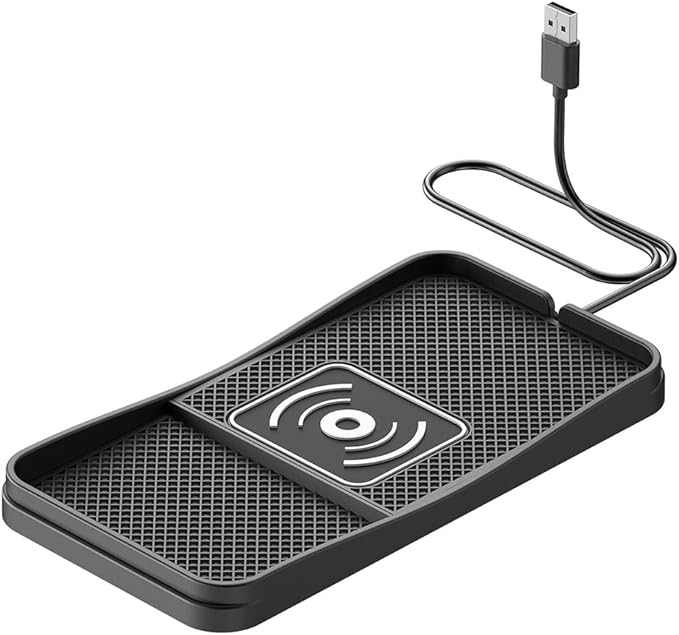Car Wireless Charger Pad for Acura TLX 2015-2025, Type-C/USB 20W Fast Wireless Car Charger Pad Non-Slip Cordless Charging Mat,B-30cm Cable USB Plug