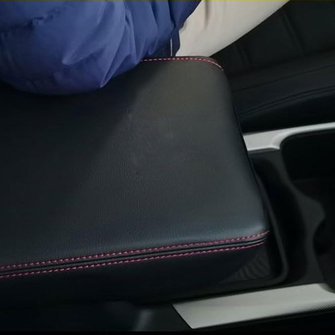 Compatible with Center Console Armrest Cover for Honda Civic 2022 2023 2024 2025 Leather Arm Rest Storage Box Lids Cushion Protector Pad