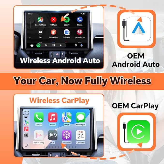 Wireless CarPlay Adapter for iPhone: Get in Your Car and Go - Auto Connects, Go Wireless Instantly, Crisp Audio, Always Updated. Carlinkit 5.0 Dongle for Wired CarPlay Android Auto Cars(2AIR Black).