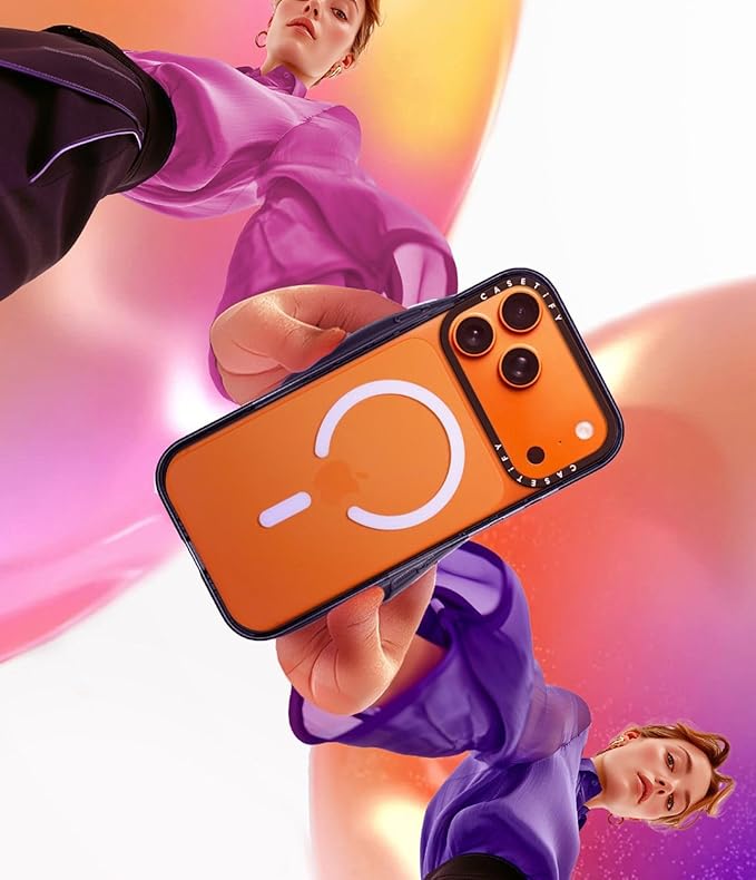 CASETiFY Impact iPhone 17 Pro Case [Slim/Compatible with Magsafe / 8.2 ft. 4X Military Grade Drop Protection] - Hot Lips - Clear Black