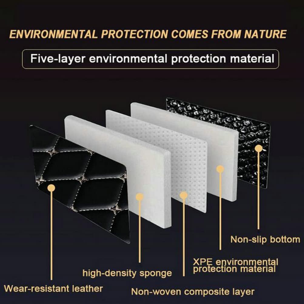 TAHALICustom Colors Car Floor Mats Black Pink for 99.9% Sedan SUV Sports， All-Weather Liners Car Floor mat，Luxury Leather Automotive Floor Mats (White-,3D Floor Mats)
