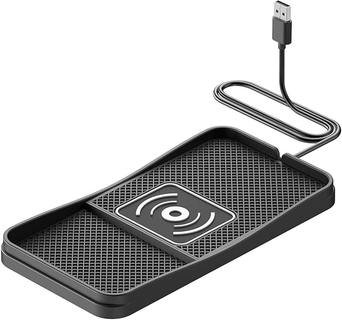 Car Wireless Charger Pad for Honda Element 2003-2011, Fast Car Wireless Charging Pad for Car Center Console, Non Slip Charging Mat,1M-USB