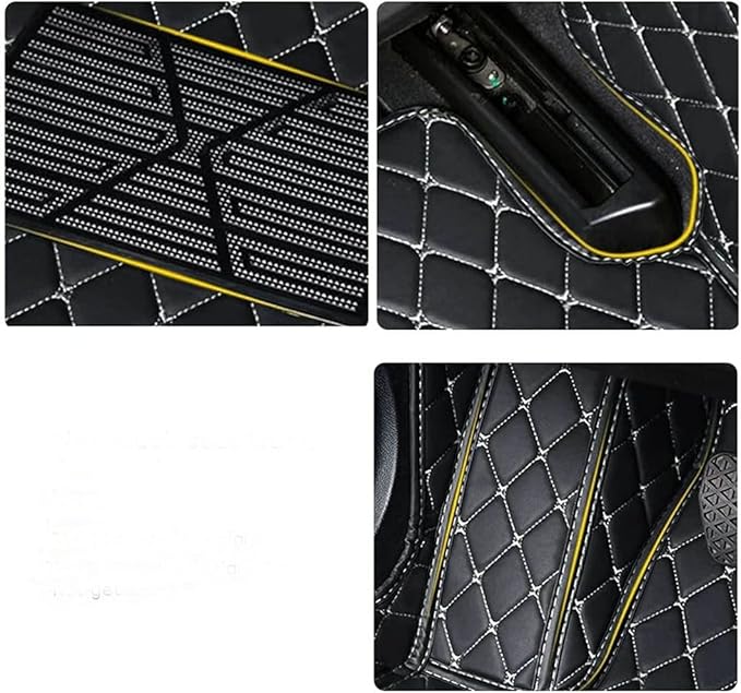Custom Car Floor Mats Fit for 99% Sedan SUV Sports Car Full Coverage Pads Leather Floor Liners Mat Women Men (Green)