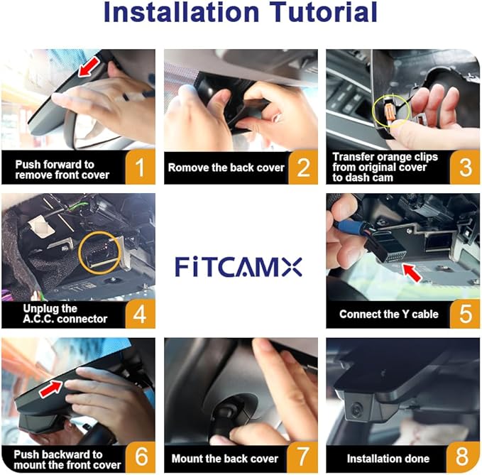 Fitcamx Front 4K+Rear 1080P Dash Cam Adapts for Lexus UX 2025-2026 300h Premium F Sport Handling Design, OEM Look, 2 Way HD Video, WiFi & APP, Loop Recording, Gravity Sensor, Easy to Set, 128GB Card