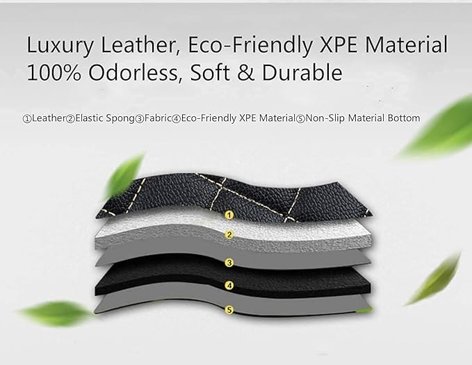 Custom Making Car Floor Mats Compatible for 2000-2025 All Mode Sedan SUV Sports Car Full Coverage Cute Pads Protection Non-Slip Leather Floor Liners (Brown)