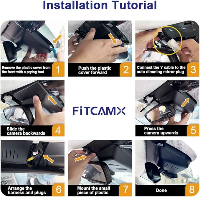 Fitcamx Front 2K+Rear 1080P Dash Cam Adapts for Genesis G70 2019-2026 (Part No Ends with #G9600), OEM Style, Dual HD Video, WiFi & APP, Loop Recording, Gravity Sensor, Easy to Set, 64GB Card