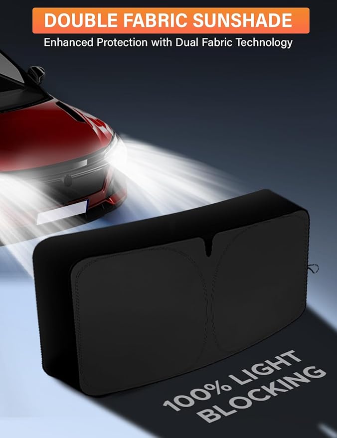 EcoNour Windshield Sunshade Compatible for Nissan Altima 2007-2010 2011 2012, Sun Visor for Front Windshield & Window Sun Shade Cover, UV Heat Blocker & Protector, Car Accessories