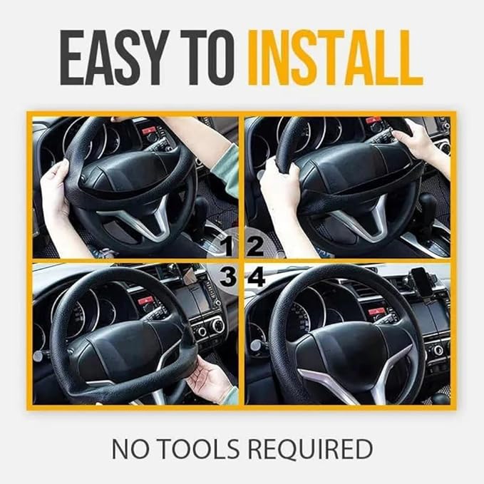 Cooling Steering Wheel Cover, Car Steering Wheel Cover, Anti-Slip Car Steering Wheel Protective Cover, Fit 12.6-16 Inch, for Car SUV Truck Van, for Women & Men (Dark Green)