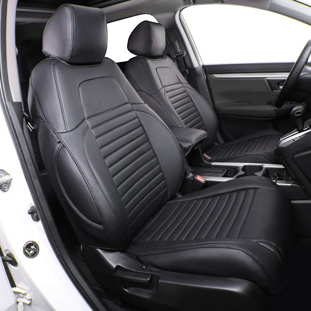 EKR Accord Car Seat Covers for Honda Accord EX-L,Touring,Sport,EX,Hybrid 2018 2019 2020 2021 2022(Rear Row 40/60 Split Backrest),Car Seat Protector,Waterproof Automotive Seat Covers,Leather(Black)