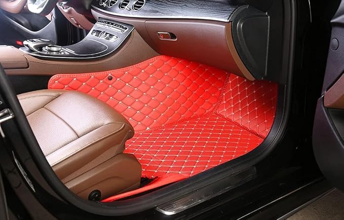 Custome Car Mats Accessories All Weather Floor mats Compatible with Automotive Floor Mats Passenger car mats (All Black Yellow)