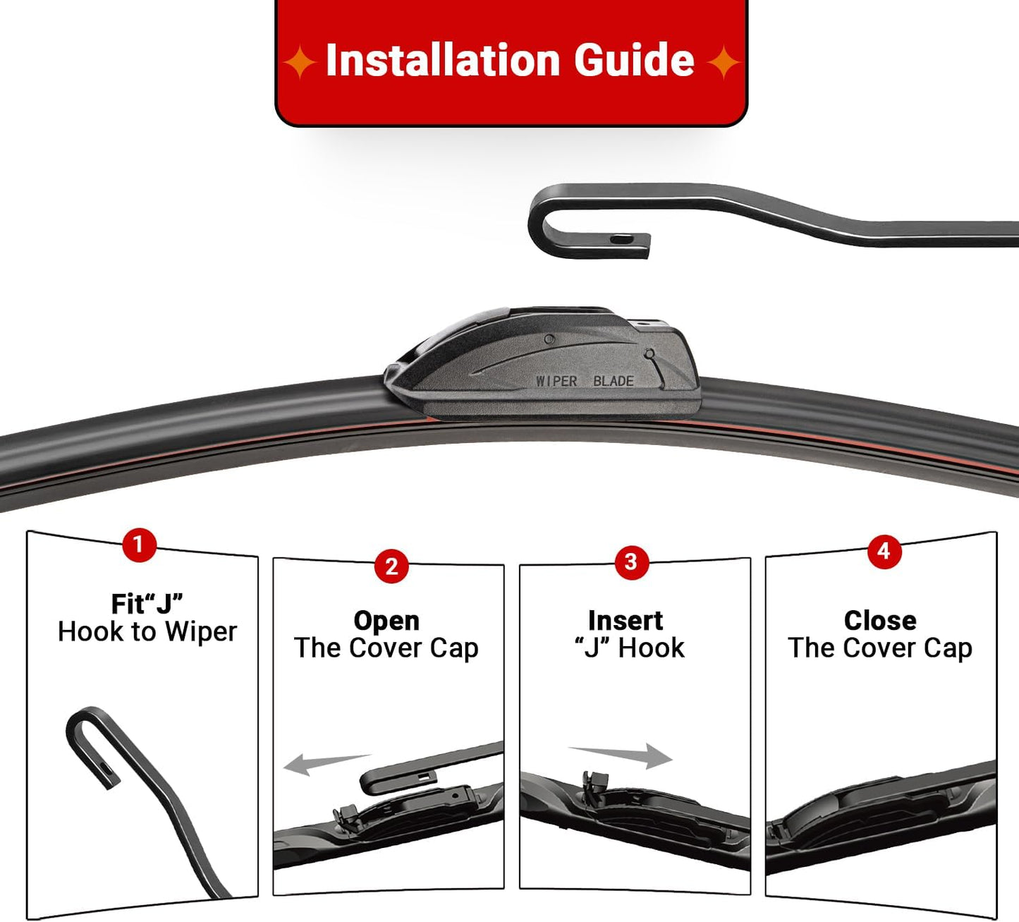 Windshield Wiper Blades Replacement for Chevy Chevrolet Blazer 2019 2020 2021 Original Factory Quality Front Rear Wipers Blade Set for Car - 24" 18" 12" (Pack of 3)