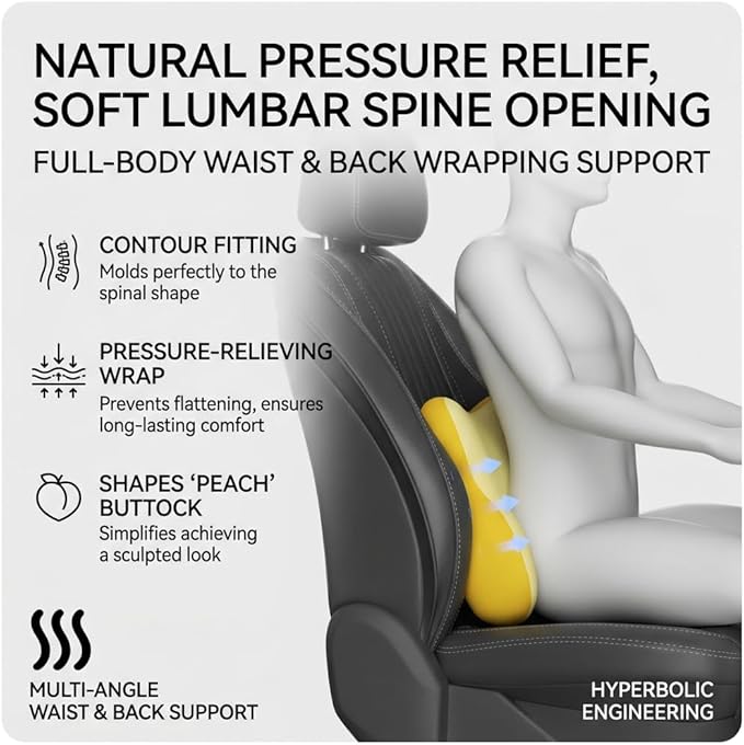 Car Headrest Pillow & Lumbar for BMW 3er Compact (E36) 316g 316i 318tds 318ti 323i 1994-2000, Car Seat Neck Pillow Back Support, Breathable All-Season Automotive Seat Cushions, 2PCS