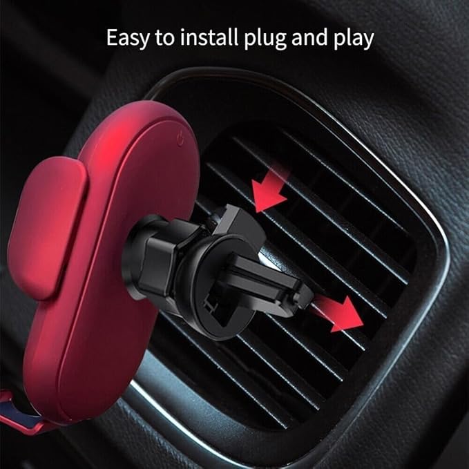 Smart Car Wireless Charger Phone Holder, Fashion Car Charger, Smart Sensor Car Wireless Charger, Automatic PhoneHolder forCar, for All Phone (Yellow)