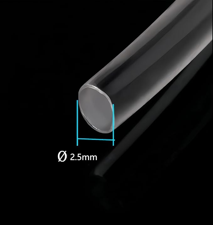 1Pcs PMMA Side-Light Optical Fiber Cable 2.5mm(0.10in) *3.5M(11.48ft) for LED Light Guide in Home, Hotel.