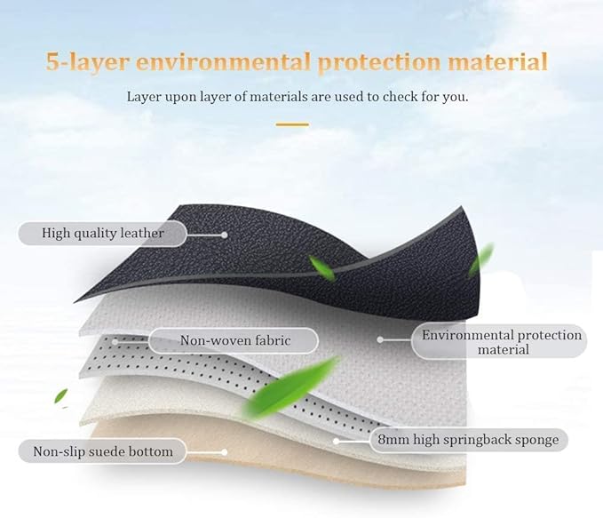 Custom Making Car Floor Mats for 90% Car Model Luxury Leather All Weather Waterproof Anti-Skid Full Coverage Liners (Wine red)