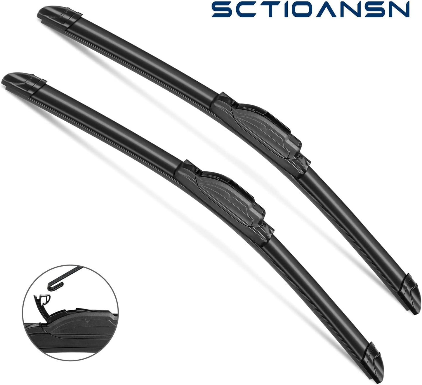 3 Wipers Set for 2008-2020 Lexus LX570, 2008-2011 Land Cruiser, 2013-2020 Land Cruiser, Windshield Wiper Blades Original Equipment Replacement Front and Rear- 24"/22"/12A" (Pack of 3) J- HOOK