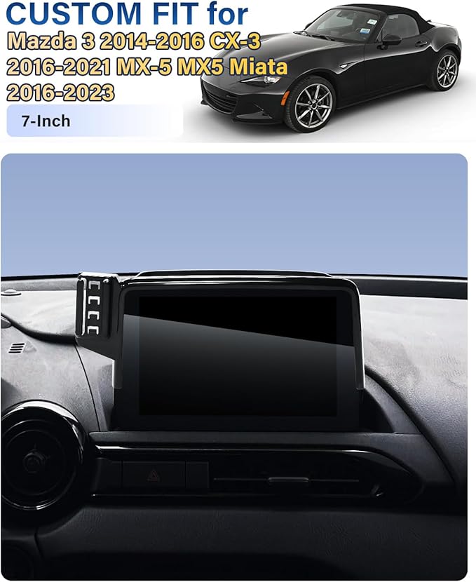 Car Phone Holder for Mazda 3 2014-2016/CX-3 2016-2021/MX-5 MX5 Miata 2016-2023 Accessories 7-Inch Screen Fixed Clip, Automobile Cradles Magnetic Phone Mount Compatible with MagSafe, Magnets Phone Base