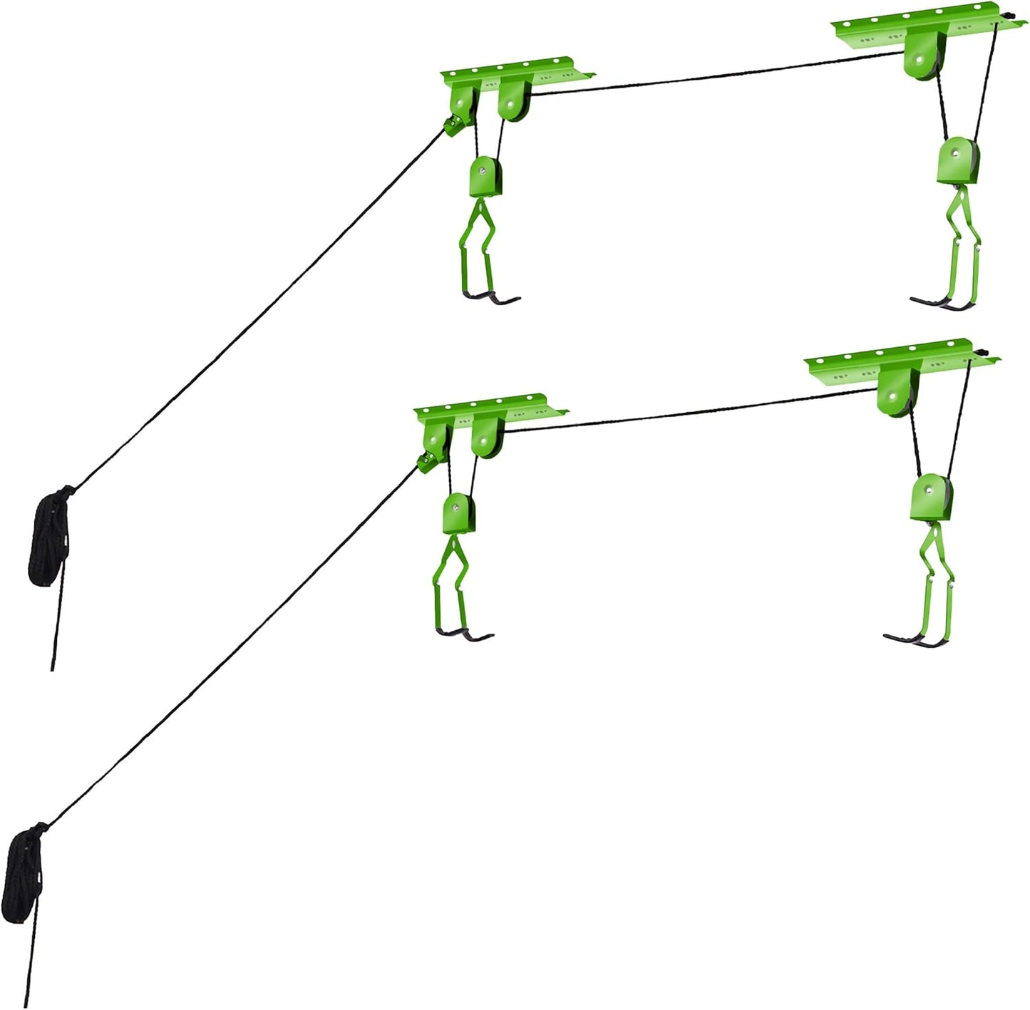 Bike Lane Products Bicycle Hoist 2-Pack Quality Garage Storage Bike Lift with 100 lb Capacity Even Works as Ladder Lift Premium Quality