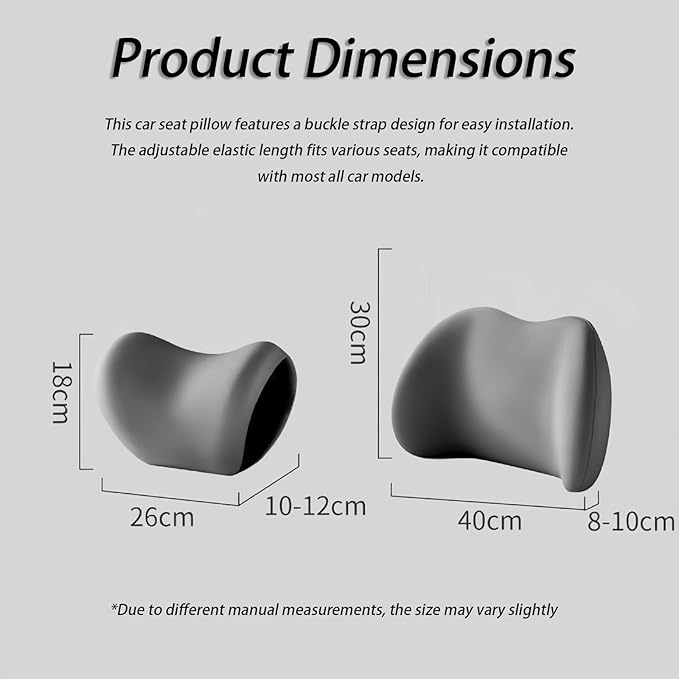 Car Lumbar Support Pillow and Car Neck Pillow Kit for Peugeot 406 1995-2000 2001 2002 2003 2004, Car Seat Neck Back Rest Pillows, Ergonomic Car Seat Headrest & Lumbar Cushion,C Coffee