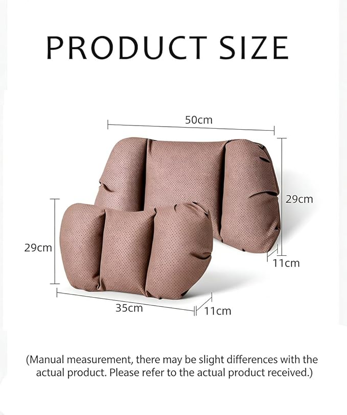 Car Neck Pillow & Lumbar Support for Porsche Cayenne Type 958.2 2015-2018 Ergonomic Breathable Mesh Auto Seat Back Cushion Headrest,Black-Neck Pillow