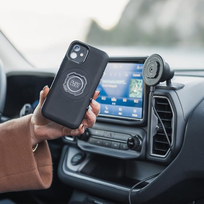 Quad Lock Adhesive Dashboard/Console Car Phone Holder Kit with MAG Wireless Charging Head V2 and MAG Phone Case for iPhone 17 Air