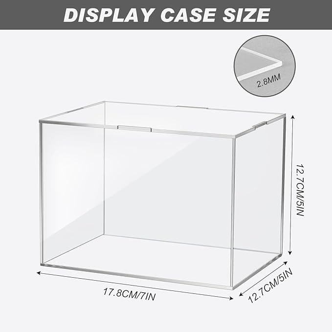 Taiyin 8 Pcs Mini Helmet Display Case, Acrylic Clear Mini Football/ Helmet Display Box Plastic Mini Helmet Protection Holder for Collecting Sports Memorabilia Toy 5 x 5 x 7''