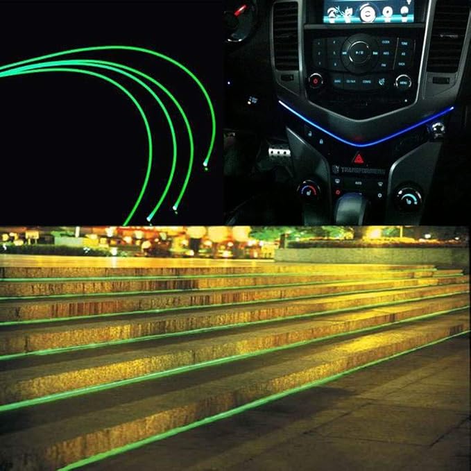 AKEPO Ф0.31in(8mm)*16.4ft(5m) PMMA Plastic Side Glow Cable for Fiber Optic Light Decoration for Car Home Use