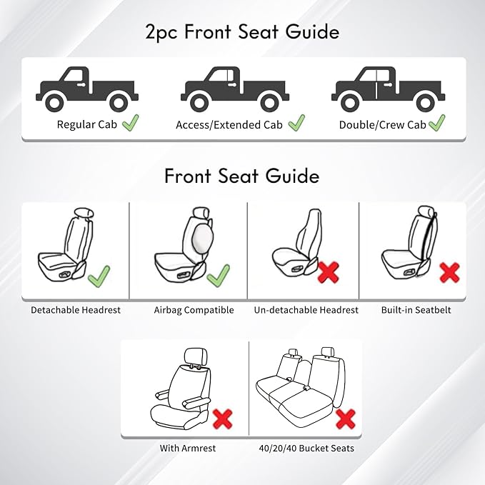 Huidasource Front Seat Covers Fit for Toyota Tacoma 2016-2023 SR SR5 Limited TRD Sport/Pro/Off Road All Cab Front Row, 360° Full-wrap Leather Automotive Car Seat Cushion Cover (Front Pair/Coffee)