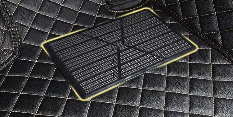 Custom All-Weather Protection Leather Car Floor Mats for Cars Sedan SUV Sports Car Waterproof Floor Mat (Black Blue)